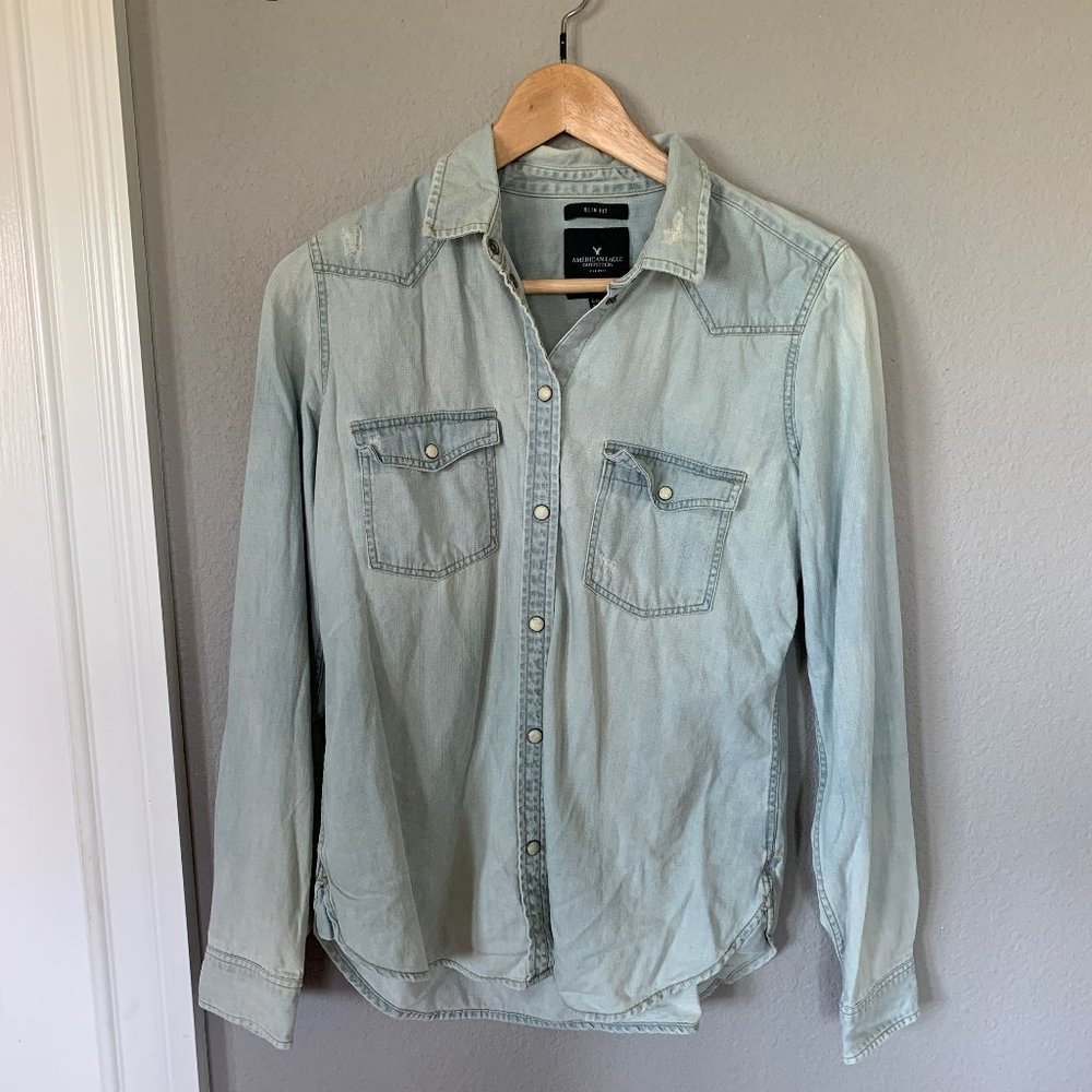 American Eagle Denim Flannel